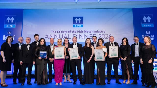 John McConnell from ZEVI, Connolly's Volkswagen Letterkenny, represented his team at the awards presentation