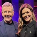 Pictured: Doireann with Late Late Show host, Patrick Kielty. Image from X