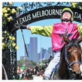 Queensland-based Robbie Dolan rode the 80/1 outsider to victory in the Flemington feature