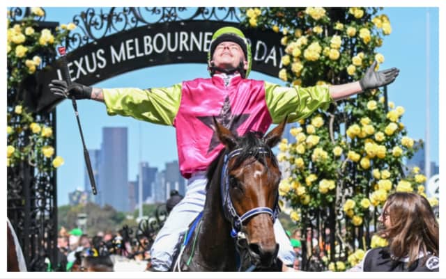 Queensland-based Robbie Dolan rode the 80/1 outsider to victory in the Flemington feature