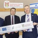 Charlie McConalogue TD; John G McLaughlin; Minister for Housing James Browne TD; and Conall McGettigan, Director of the Northern and Western Regional Assembly. 