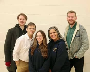  Patrick Moore, Deigh Reid, Abby Hagan, Laura Keogh and Daniel Paul McCafferty pictured at rehearsals for Letterkenny Musical Society’s production of Come from Away which was staged earlier this year