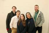 Patrick Moore, Deigh Reid, Abby Hagan, Laura Keogh and Daniel Paul McCafferty pictured at rehearsals for Letterkenny Musical Society’s production of Come from Away which was staged earlier this year