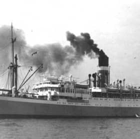  A photo of the SS City of Simla, which was sunk by a Nazi submarine off the Donegal coast in 1940