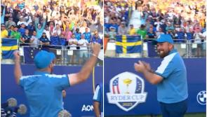 WATCH: Shane Lowry pumps up crowd at Ryder Cup - fans suggest new career for him