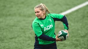 Sadhbh McGrath plays for Ireland as they lose out to France in Six Nations opener