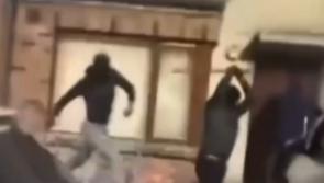 Shocking footage shows gang with axes and slash hooks storming Limerick home