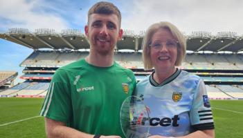 Shaun Patton century marked at Croke Park with presentation after Meath win