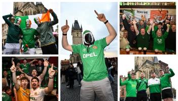PICTURES: Spot the familiar faces as Irish fans descend on Prague for World Cup play-off