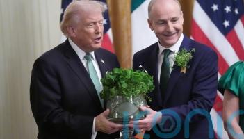 Donald Trump given shamrock as Micheal Martin urges co-operation