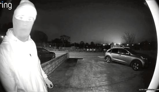 Balaclava-clad intruder disrupted when CCTV alerted homeowner