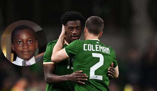 Former Letterkenny Rovers defender makes Ireland debut as club carries the flag