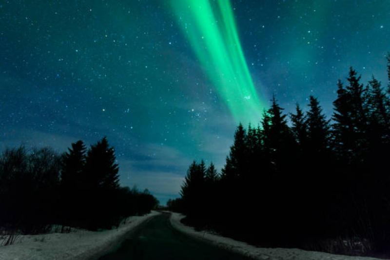 The sky is bright and the roads are shining too!