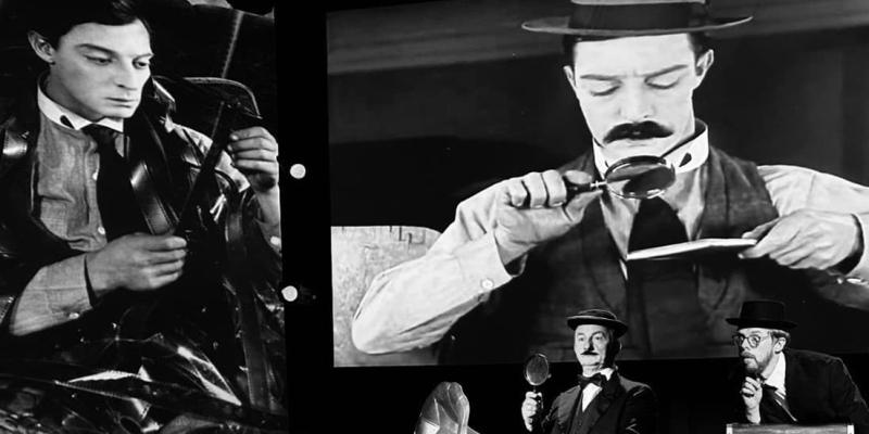 Little John Nee and Fionn Robinson live score silent classic at An Grianán