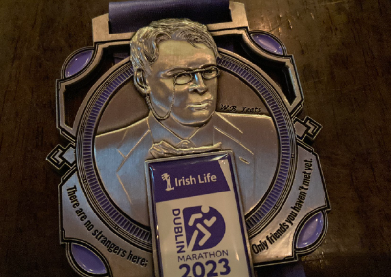 National: A Noble honour - Dublin marathon runners receive medal with typo at finish line 