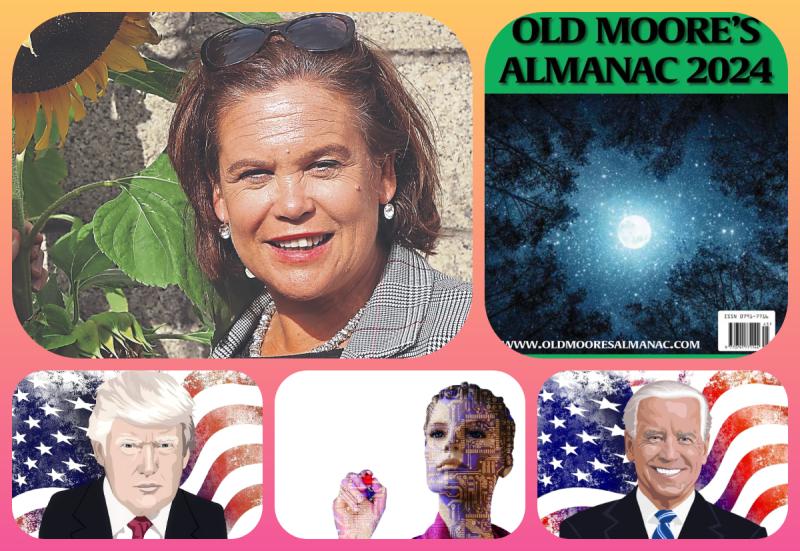 What does Old Moore's Almanac predict for 2024?