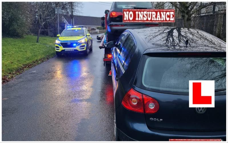 National: Gardaí seize two uninsured vehicles and uncover an unaccompanied learner driver
