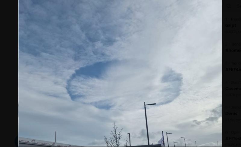 National: Met Éireann issue update on 'hole in the sky' amid rare weather phenomenon