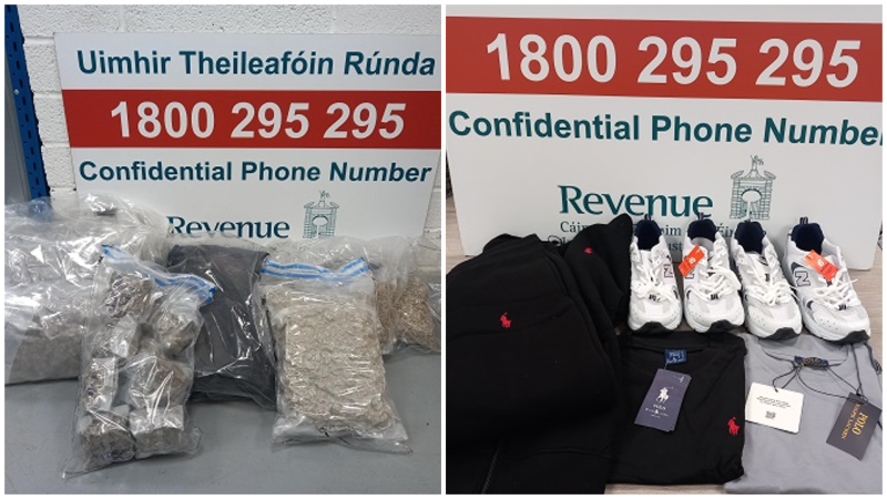 Designer goods and illicit drugs seized from parcels 'examined by Revenue' 