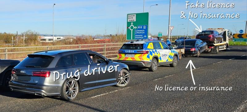 Three-in-one! Clare gardai seize multiple cars after being 'flagged down' by concerned citizen