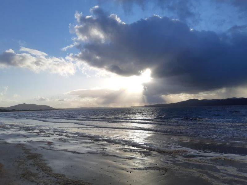 A mostly dry day in Donegal with bright or sunny spells and occasional showers